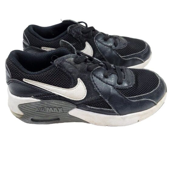 READ Nike Air Max Excee Sneakers Shoes Black White Gray Kids CD6892-001 Size 12C - Picture 1 of 9